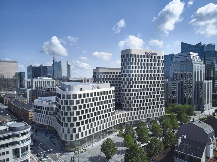 ConceptWall 50 Façades, ConceptWall 86 Façades, CW 86 Standard Façades and CW 86-EF Façades - Quatuor Brussels: Sustainable Architecture located in Brussels, Belgium