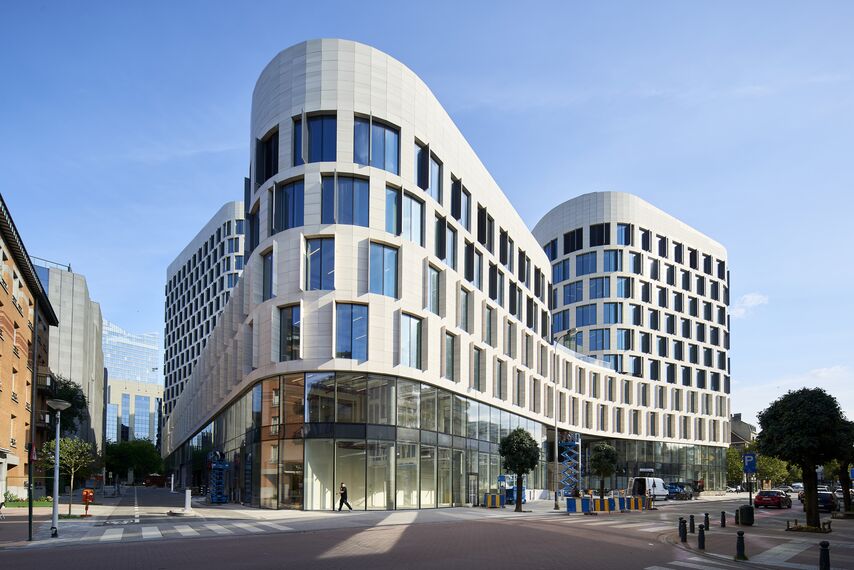ConceptWall 50 Façades, ConceptWall 86 Façades, CW 86 Standard Façades and CW 86-EF Façades - Quatuor Brussels: Sustainable Architecture located in Brussels, Belgium