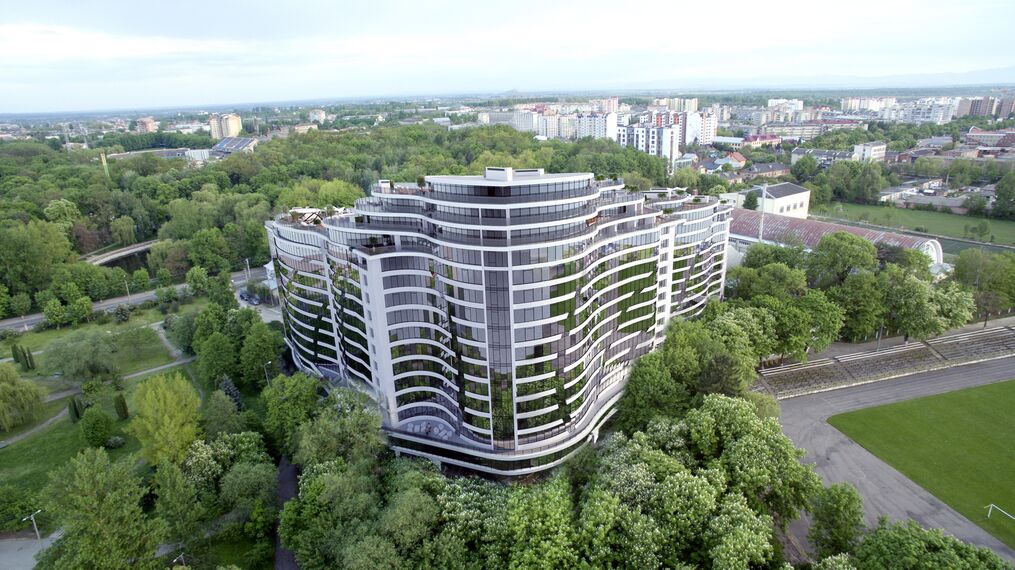 MasterLine 8-HI Doors and CW 50-HI Façades - Apartmentcomplex Parus located in Ivano-Frankivsk, Ukraine