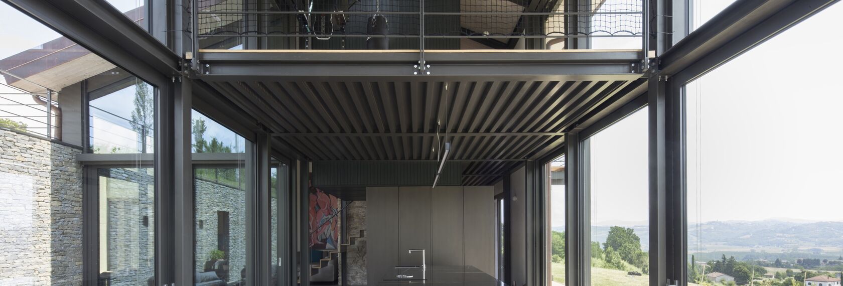 ConceptWall 50 Façades, ConceptSystem 77 Windows, ConceptSystem 77 Doors and CS 77 Hidden Vent Windows - Shelter in Bellavista located in Montferrat, Italy