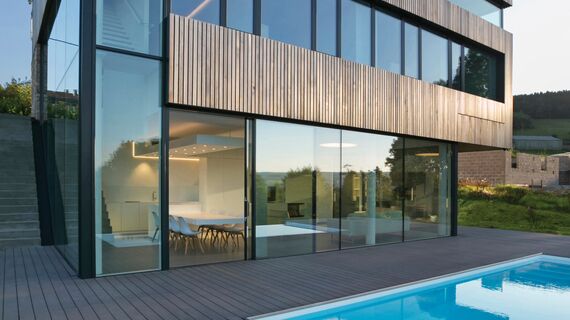 HiFinity Sliding & Folding, CS 77 Standard Windows, CS 77 Windows, CW 50-SC Façades and CW 50-HI Façades - Private House Stavelot 1 located in Stavelot, Belgium