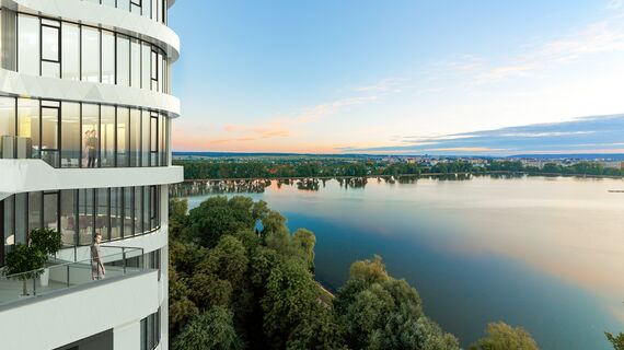 MasterLine 8-HI Doors and CW 50-HI Façades - Parus located in Ivano-Frankivsk, Ukraine